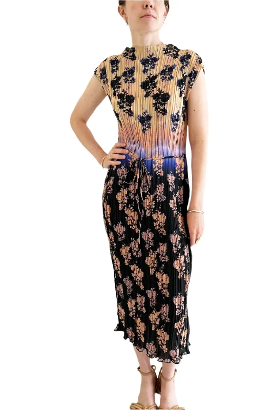 Bronze chic dresses-No.6 Julien Dress in Dip Dye Shadow Floral