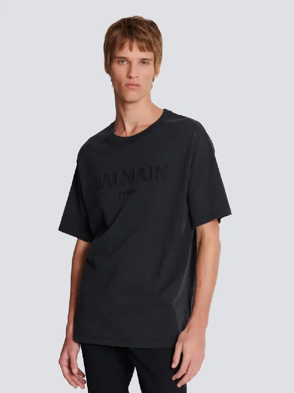 Women's clothing discount codes-Vintage Balmain Logo T-Shirt