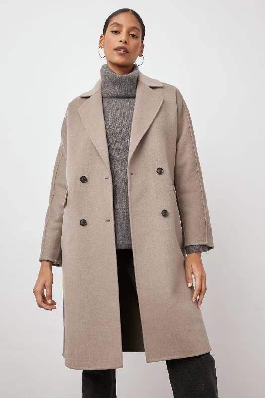 Jackets houndstooth-BRISTOL COAT - MINK