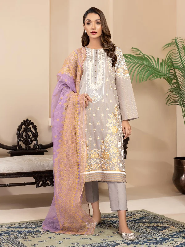 Women's clothing shop now-3 Piece Lawn Suit-Gold Paste Print (Unstitched)