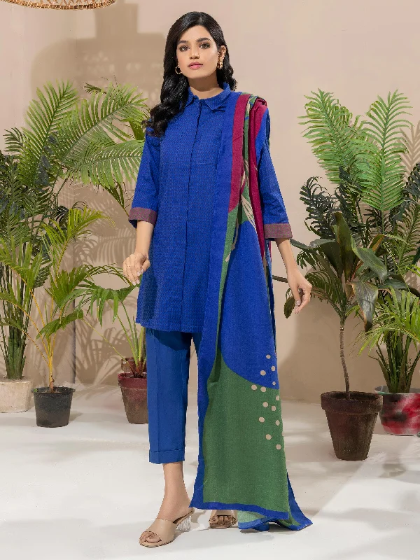 Women's clothing oversized-3 Piece Khaddar Suit-Printed (Unstitched)