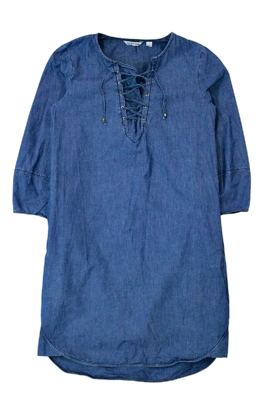 Fashion-forward trendy dresses-Country Road - Denim Midi Dress