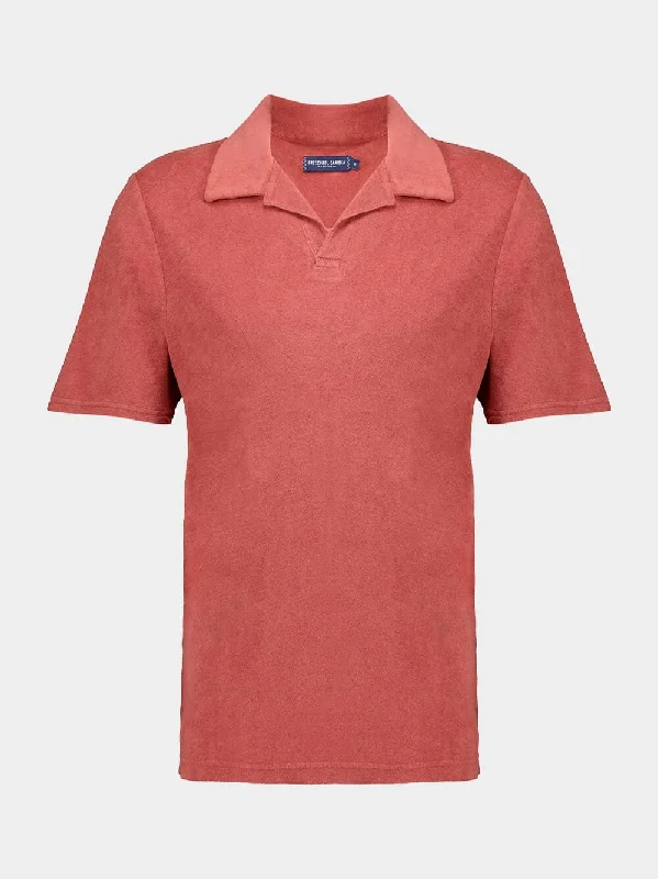 Women's clothing one-of-a-kind-Dusty Coral Faustino Terry Cotton Polo