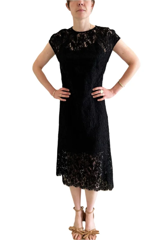 Rose gold luxe dresses-No.6 Erika Dress in Black Lace