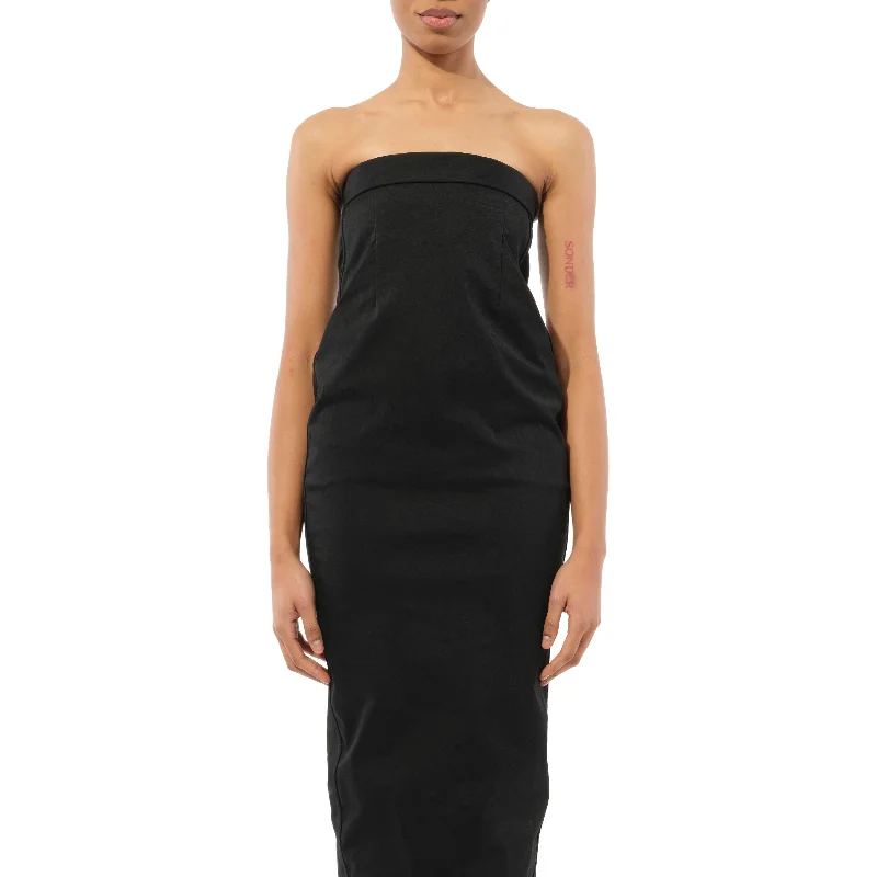 Black sequin dresses-Dirt Pillar Dress in Black