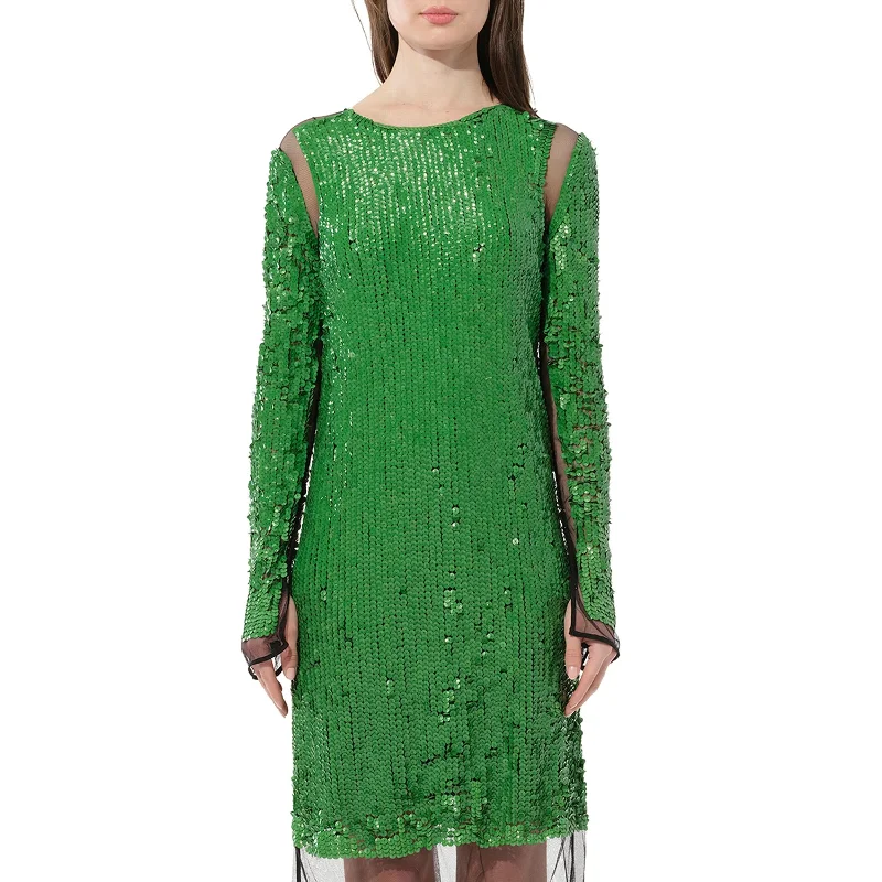 Loose calm dresses-Dress in Green