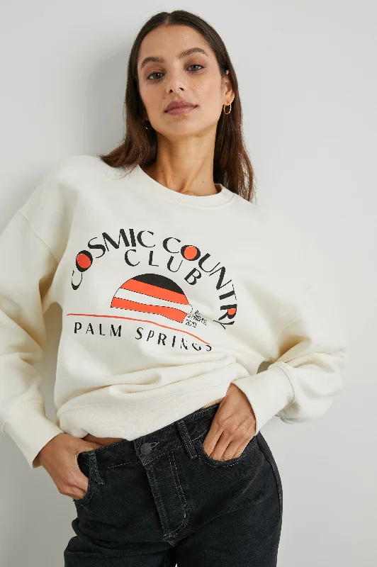 Rural hoodies & sweatshirts-COSMIC COUNTRY CLUB SWEATSHIRT - WINTER WHITE