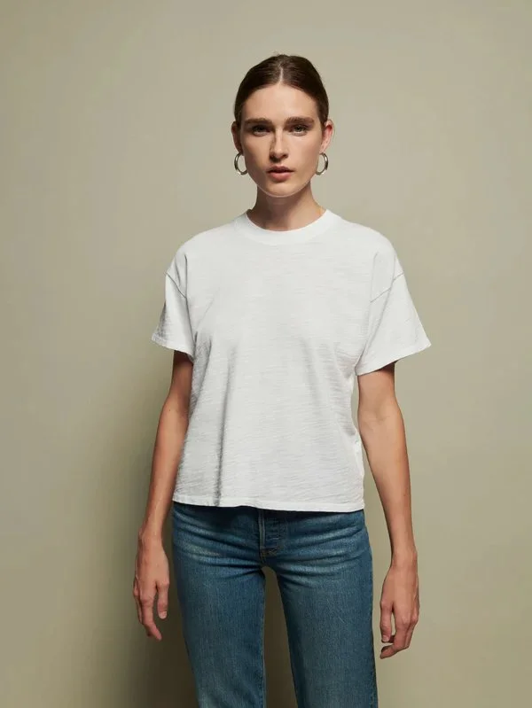 Volunteer Tops-Nation LTD Jessa Boxy Crop Top / Optic White