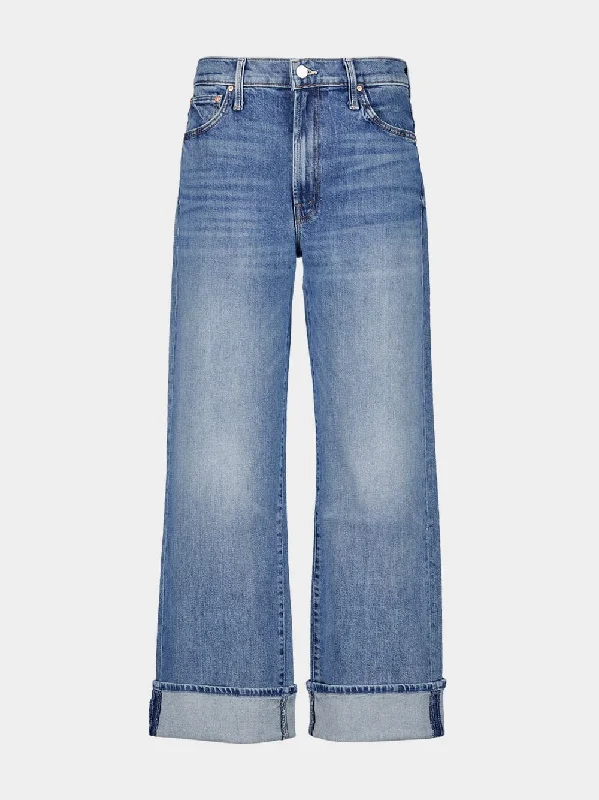 Women's clothing influencers-Blue The Dodger Flood Cuff Jeans