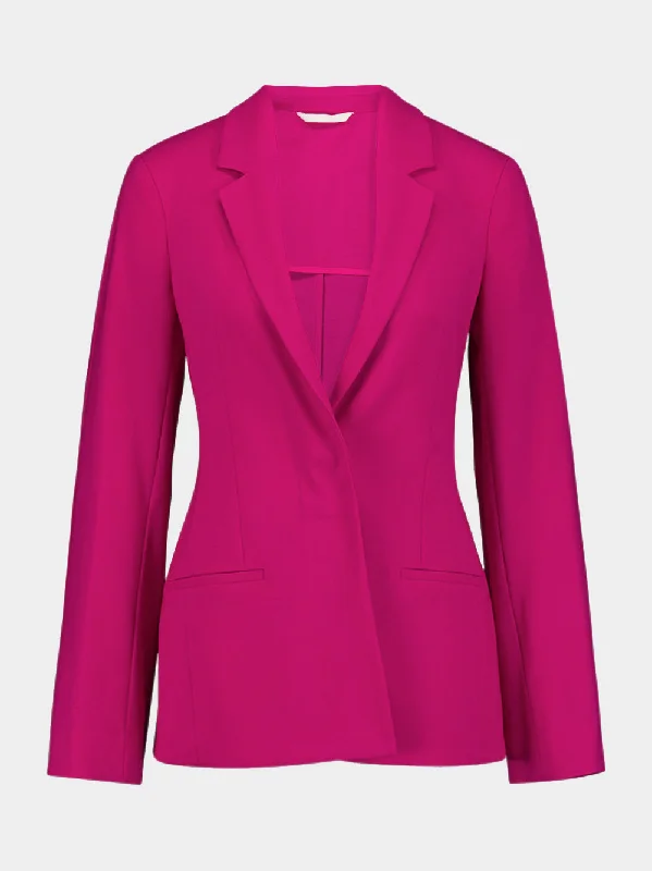 Women's clothing low-waist-Slim Fit Blazer With Flared Sleeves