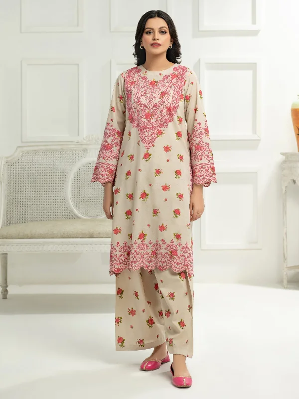 Women's clothing latest drop-2 Piece Lawn Suit-Embossed Printed (Unstitched)