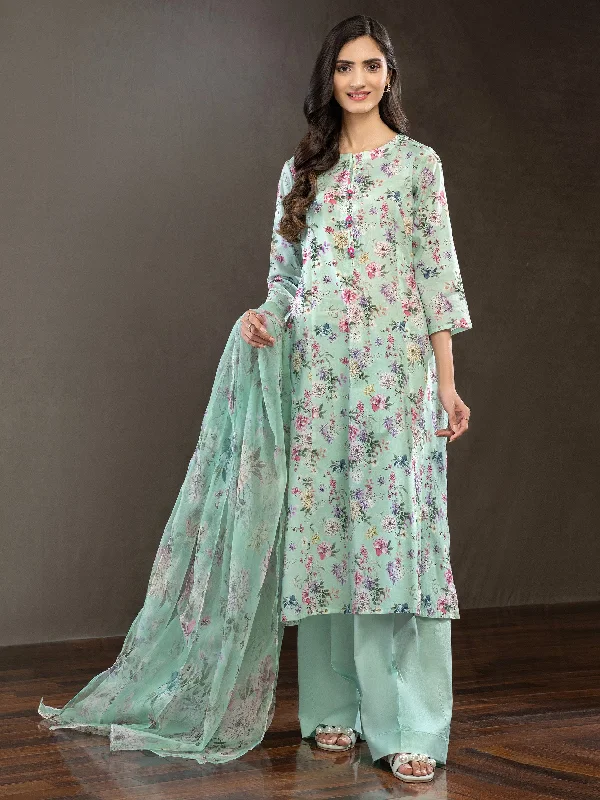 Women's clothing clearance deals-3 Piece Lawn Suit-Printed (Unstitched)