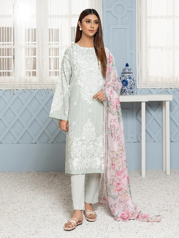 Women's clothing platform-3 Piece Lawn Suit-White Paste Print (Unstitched)