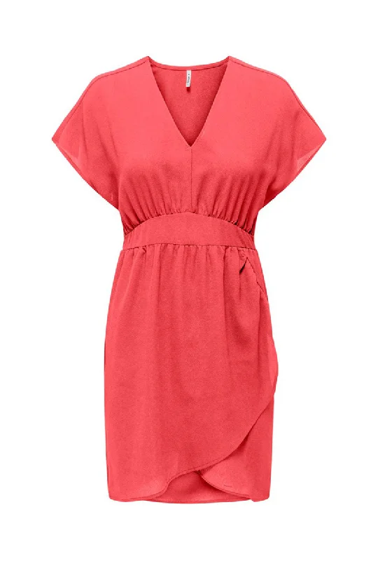 Versatile wrap dresses-ONLY NOVA SS SOLID TRACY DRESS