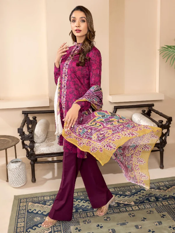 Women's clothing crew-3 Piece Lawn Suit-Printed (Unstitched)