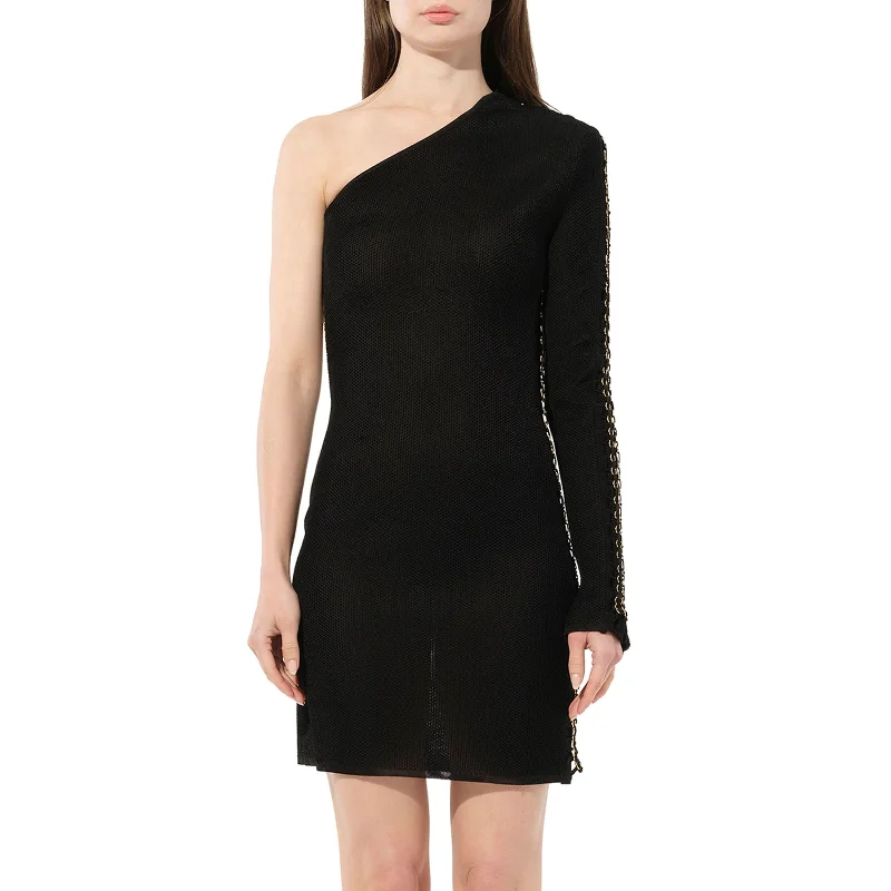 Strapless glam dresses-Knit Dress in Black