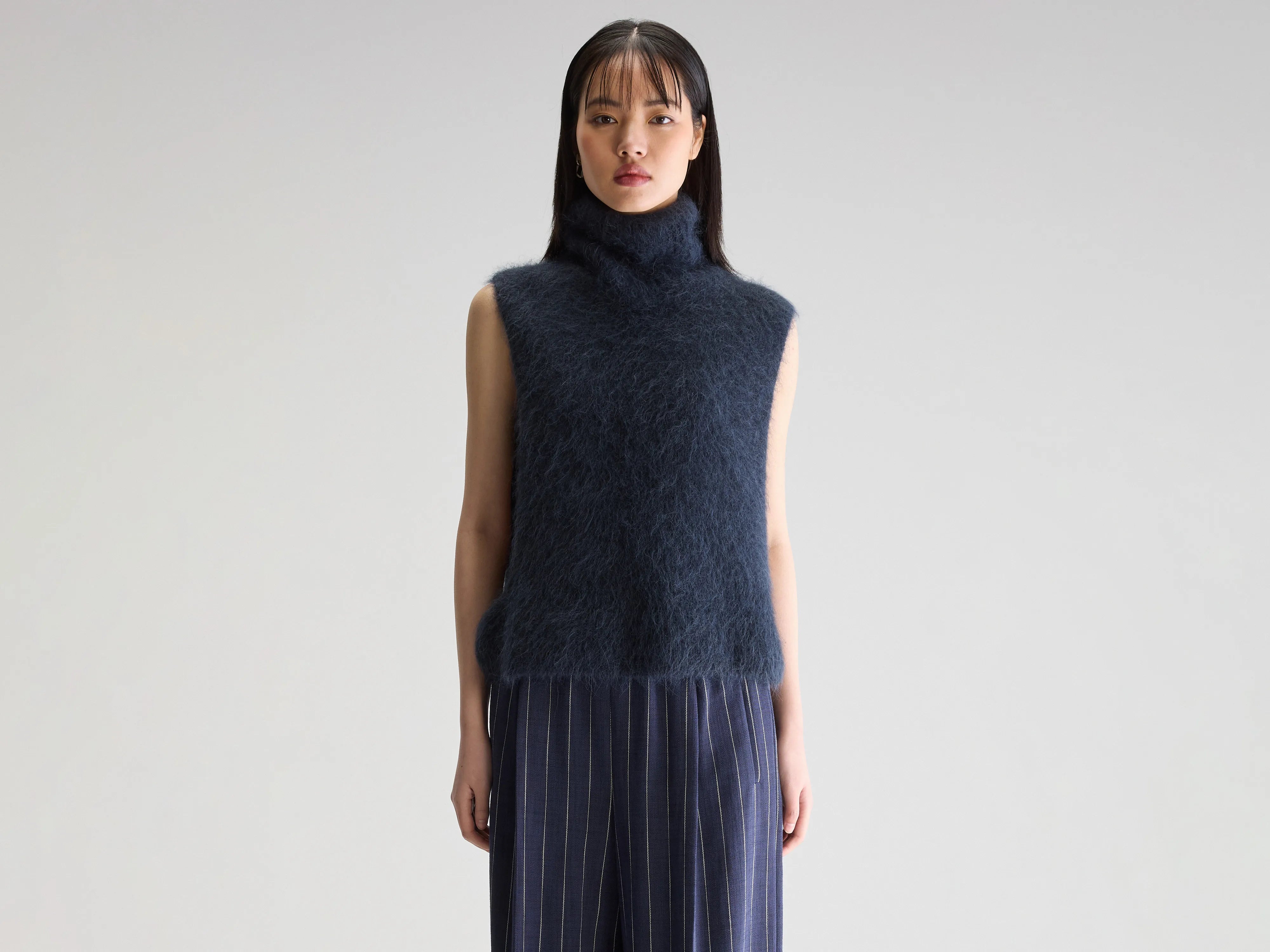 Sweaters UV protection-Daren sleeveless sweater (252 / W / NAVY)