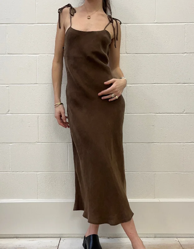 Bold leather dresses-Heartbreak Slip Dress in Fox Cupro