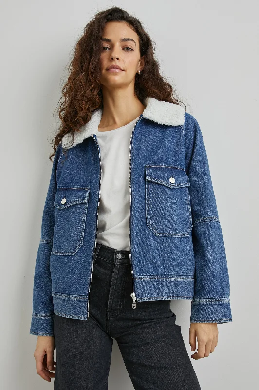 Jackets moss chic-CHEYENNE JACKET - INDIGO SHERPA