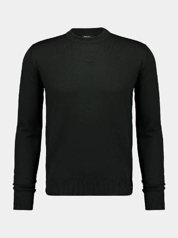 Women's clothing alterations-Black Wool Jumper