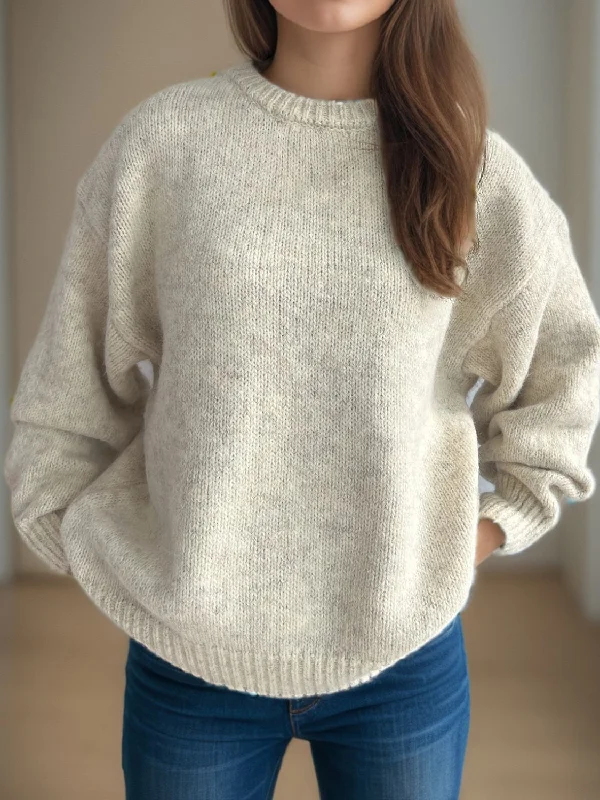 Sweaters social media hit-Round Neck Long Sleeve Sweater