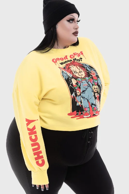 Pilling-resistant hoodies & sweatshirts-My Friends Call Me...Chucky Sweatshirt [PLUS]