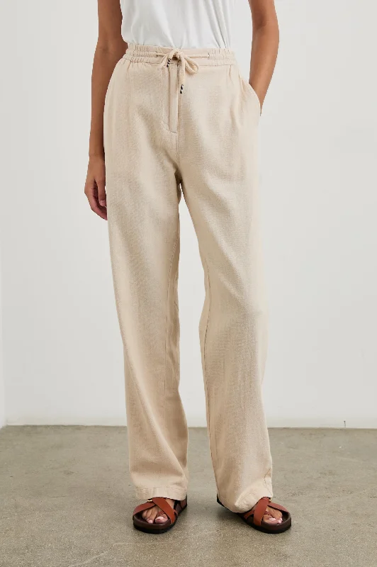 Bottoms with worn look-BROOKLYN PANT - STONE