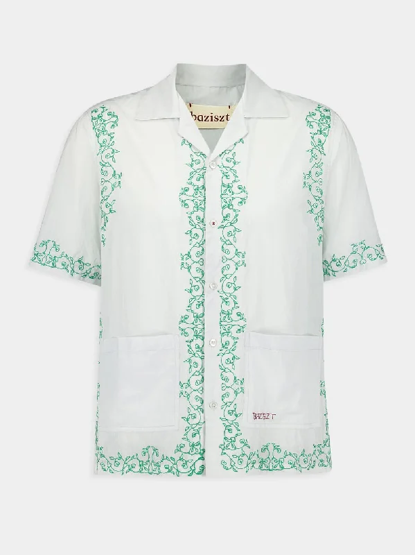 Women's clothing fast fashion-Chamade Embroidered Shirt