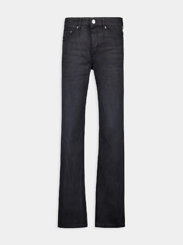 Women's clothing cost-effective-Black Classic Fit Jeans