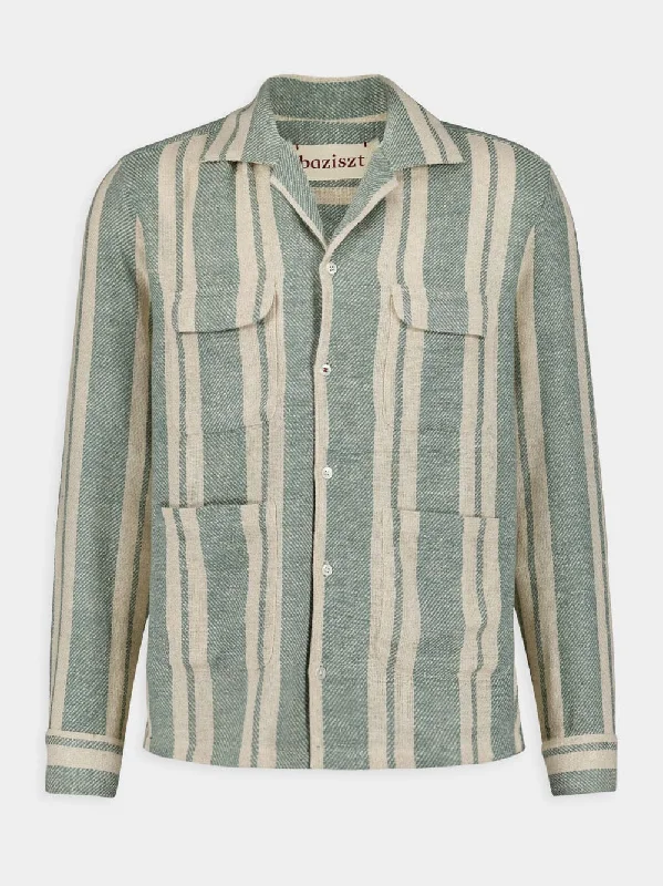 Women's clothing checklist-Kurt Matka Silk Stripe Shirt