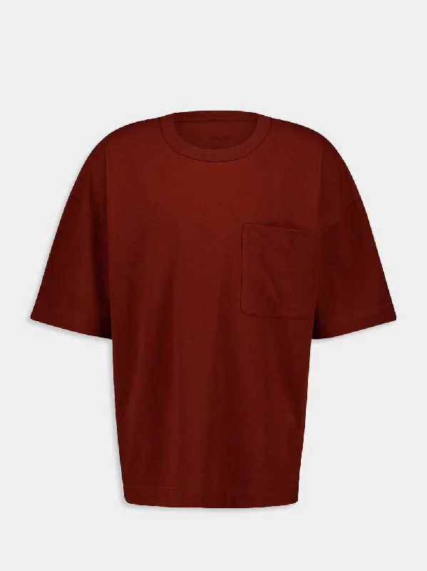 Women's clothing tomboy-Cherry Mahogany Boxy T-Shirt