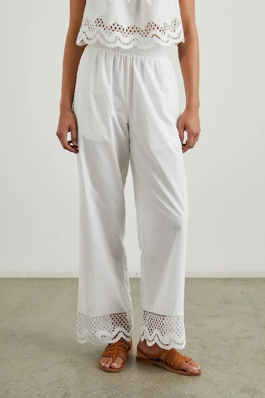 Bottoms with classic charm-HENRIK PANT - WHITE