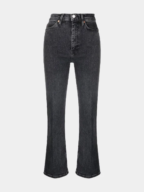 Women's clothing platform-70's Grey Bootcut Flared Jeans