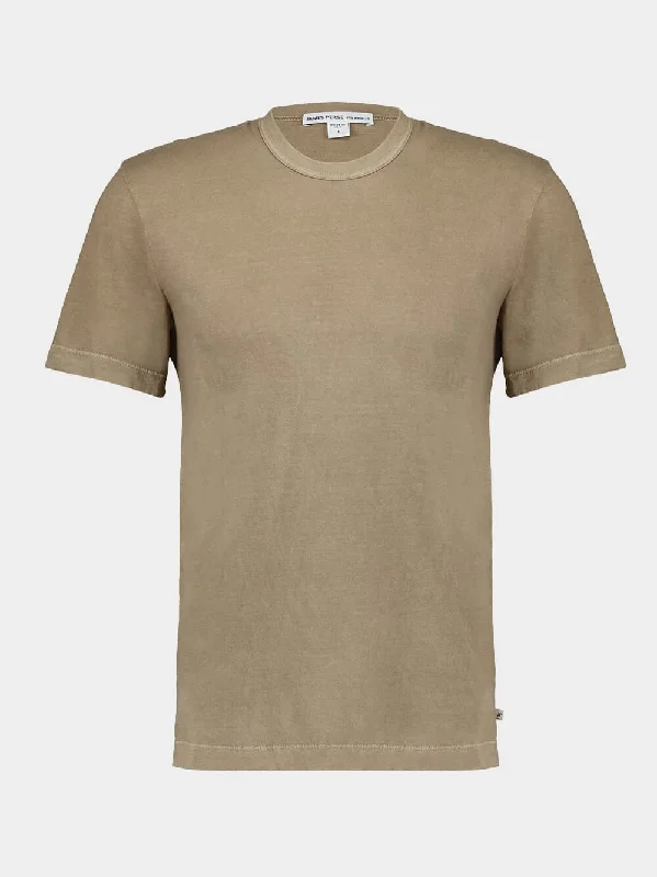 Women's clothing premium-Cashew Pigment Crew Neck T-Shirt