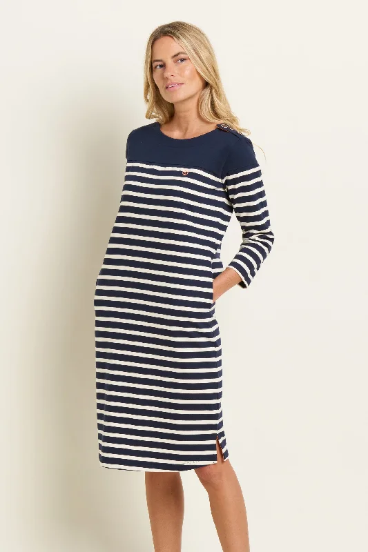 Nostalgic retro dresses-West Bay Stripe Dress