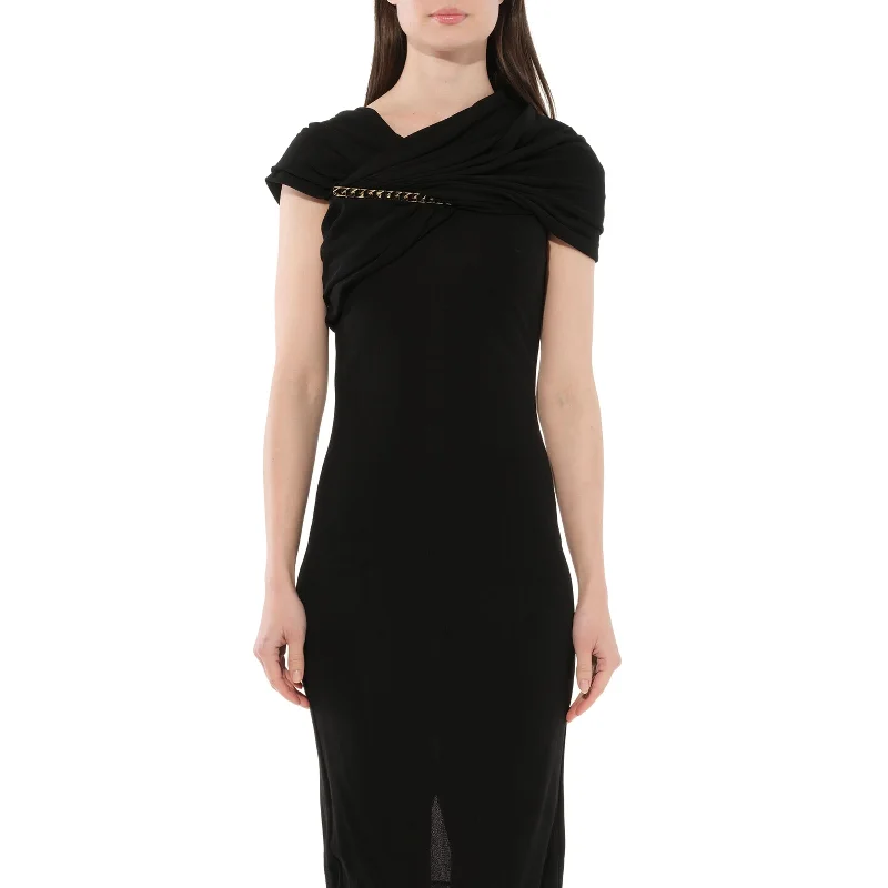 Polished office dresses-Chain Dress in Black