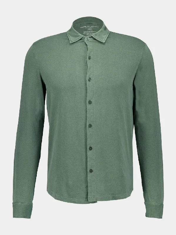 Women's clothing gala looks-Tuscan Green Organic Cotton Artisanal Dyeing Herman Shirt