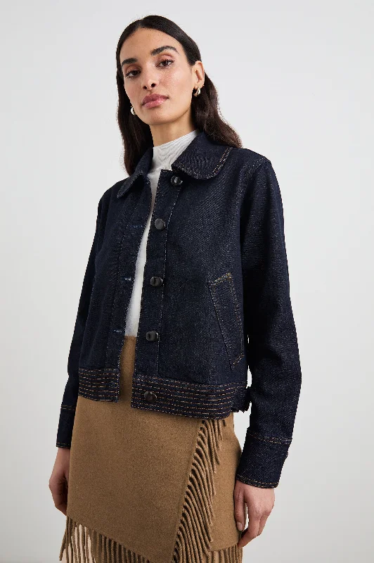 Jackets bay wrap-FIGUEROA JACKET - MIDNIGHT BLUES