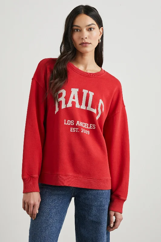 Car-travel hoodies & sweatshirts-ANNIVERSARY SWEATSHIRT - WASHED RED