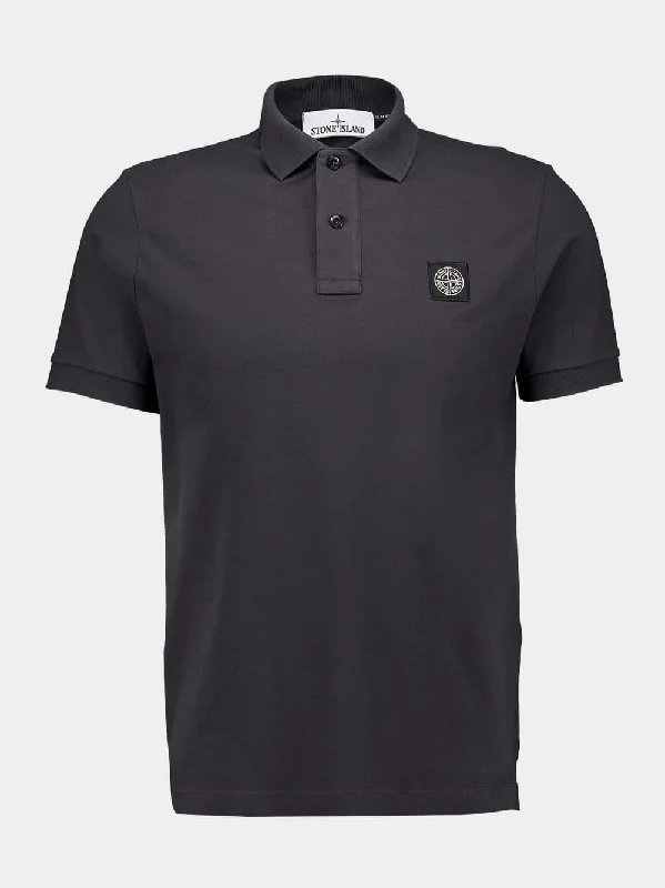 Women's clothing steal-Dark Grey Slim Fit Polo Shirt