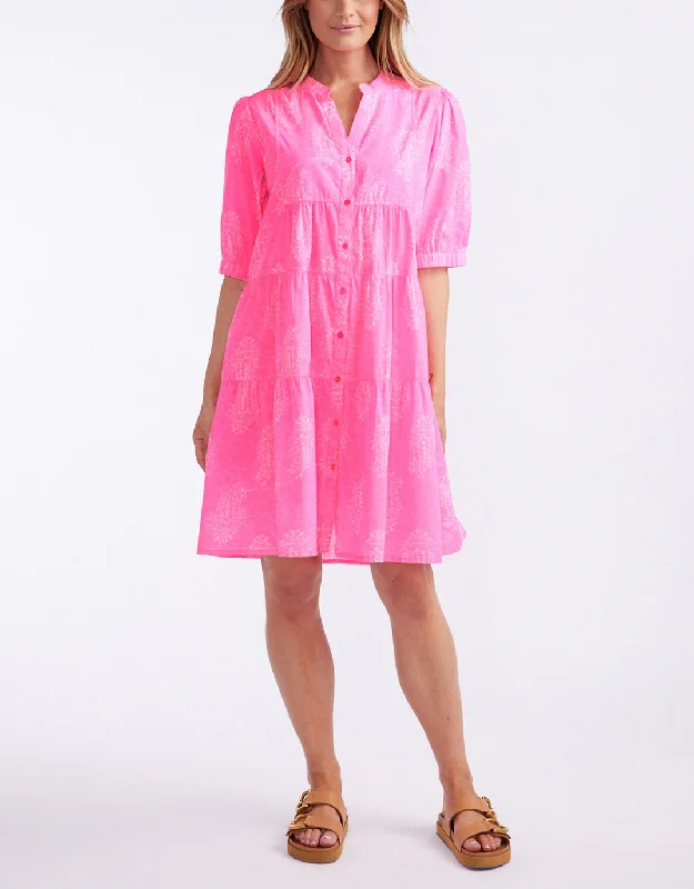 Simple cut dresses-Marilyn Mini Dress - Shrine Pink