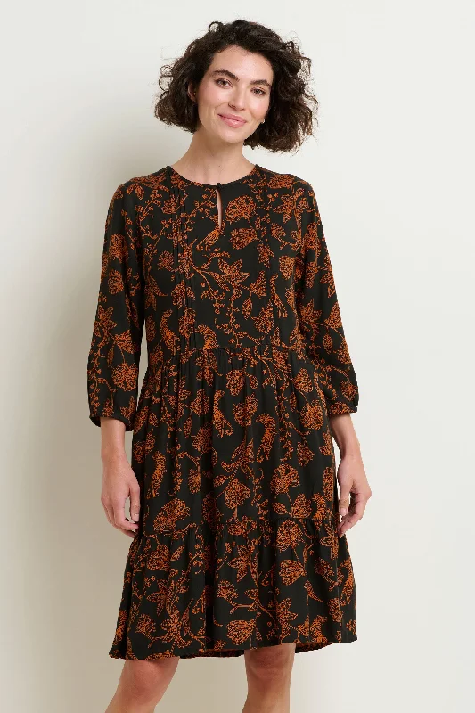 Velvet luxe dresses-Henna Trail Paisley Dress