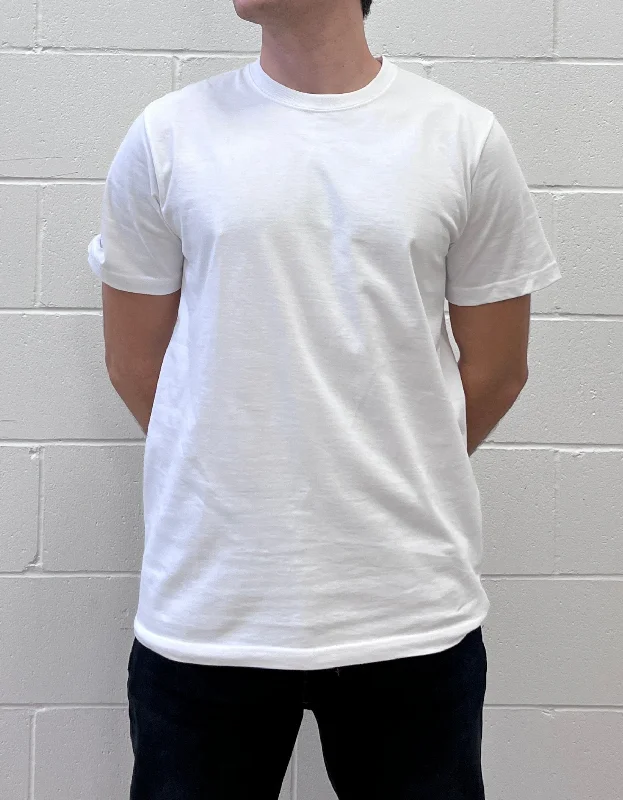 Local Tops-Solid Tee in White