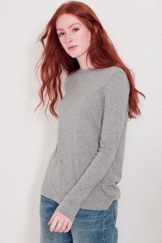 Zombie Tops-Not Monday Julianne Long Sleeve Top in Grey