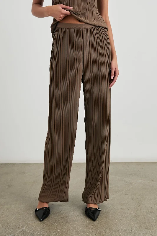 Bottoms with vintage vibe-LIANA PANT - MOREL