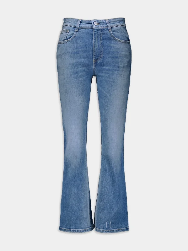 Women's clothing promo offers-Vintage 90´s Crop Flare Jeans