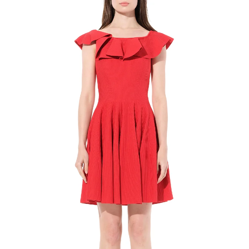 Mauve dusk dresses-Stretch Mini Dress in Red