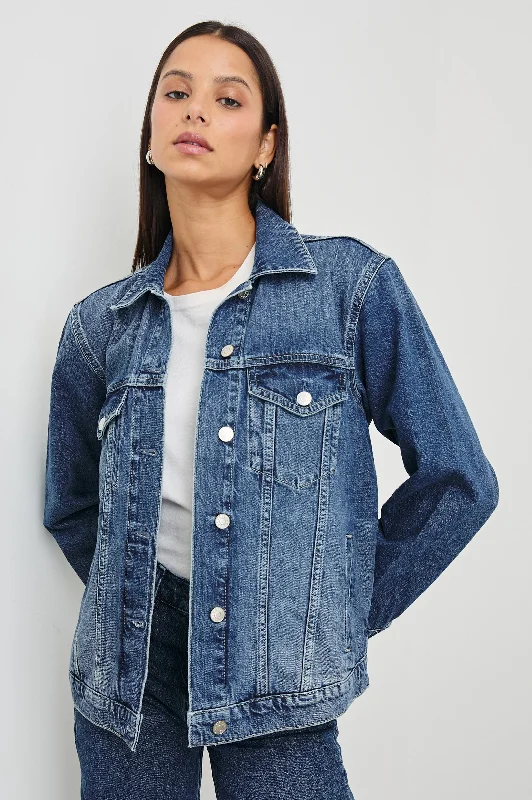 Jackets moss style-GROVE BOYFRIEND TRUCKER JACKET - INDIGO HAZE