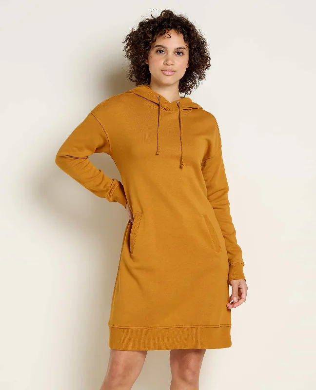 Silver gleam dresses-Hemp Daybreaker Hooded Dress