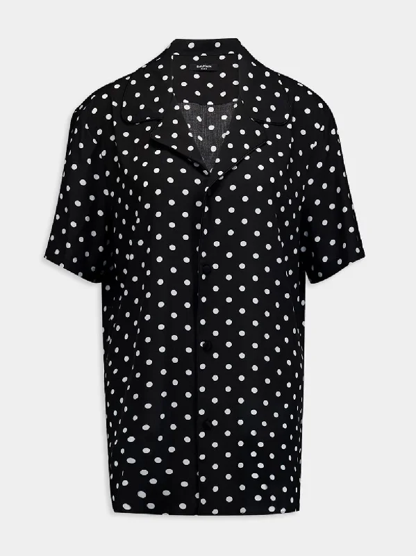 Women's clothing budget-Polka Dot-Print Crepe Shirt